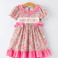 "DADDY'S GIRL" Bow Embroidered Ruffle Collar Girl Dress