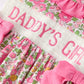 "DADDY'S GIRL" Bow Embroidered Ruffle Collar Girl Dress