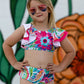 "Colorful Pattern" Girls' Boutique Swimsuit